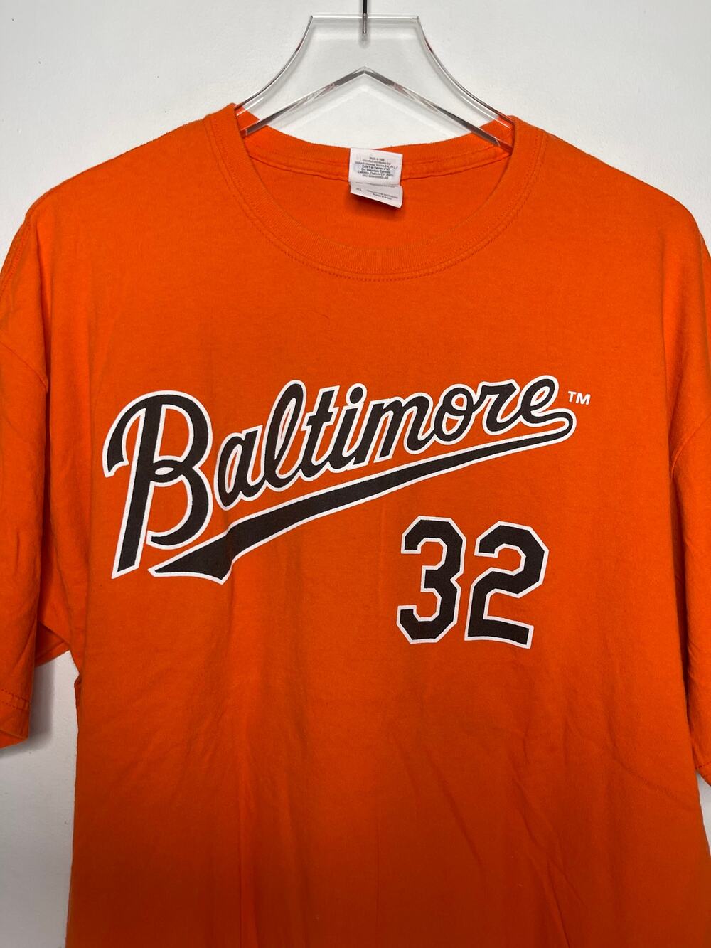 Matt Wieters 32 Baltimore Orioles Camden Yards Baseball Orange T-shirt — Size XL